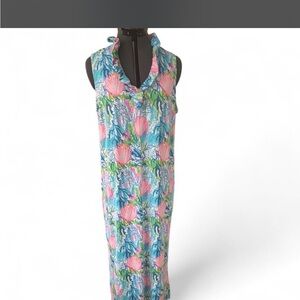 Lulu-B Colorful Tropical Print Maxi Dress